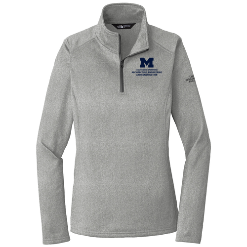 Ladies The North Face Tech Quarter Zip Fleece -- Asphalt Grey Heather, $67