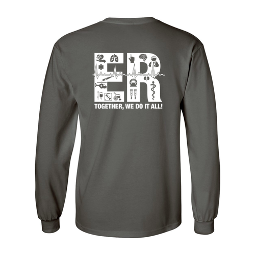 Gildan Heavy Cotton Longsleeve Basic T-Shirt -- Charcoal