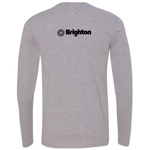 Brighton Logo 2 Black Ink -- Long Sleeve Heather Grey