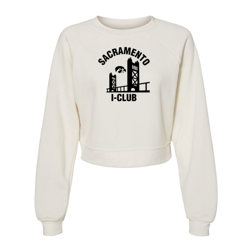 Bella Canvas Ladies Raglan Pullover Fleece -- Vintage White