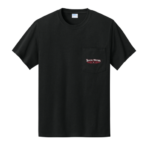 Port and Company Pocket T-Shirt -- Jet Black