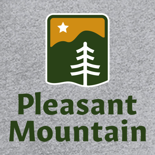Pleasant Mountain Logo 1 Full color -- Long Sleeve Heather Grey