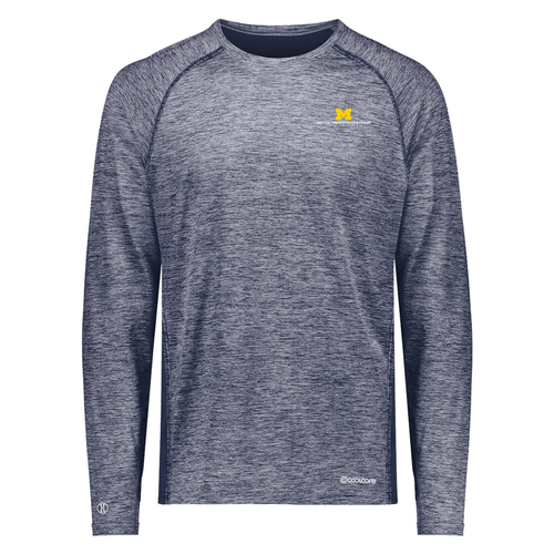 Holloway Electrify Coolcore Long Sleeve T-Shirt -- Navy Heather, $38