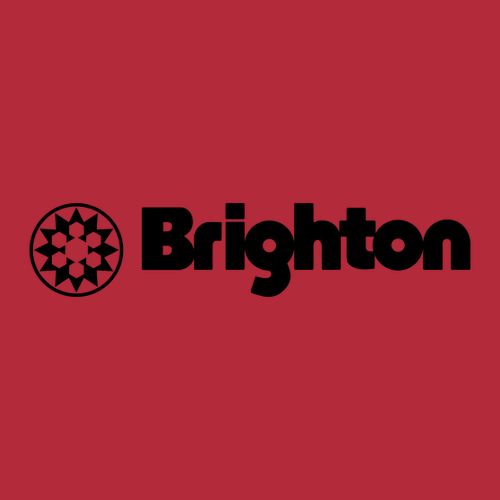 Brighton Logo 2 Black Ink -- Crewneck Sweatshirt Red