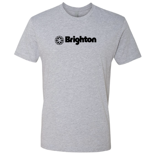 Brighton Logo 1 black Ink -- Short Sleeve Heather Grey