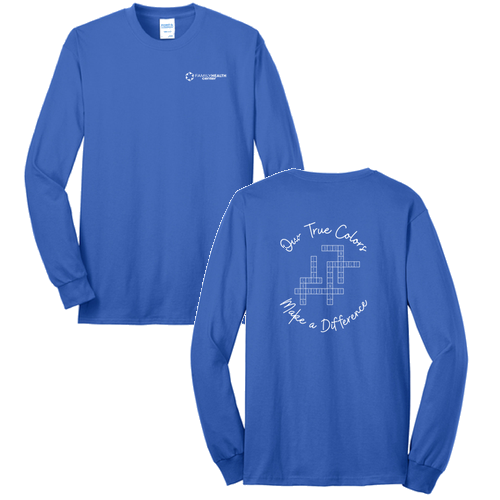 Port and Company Long Sleeve 50/50 T Shirt -- Royal