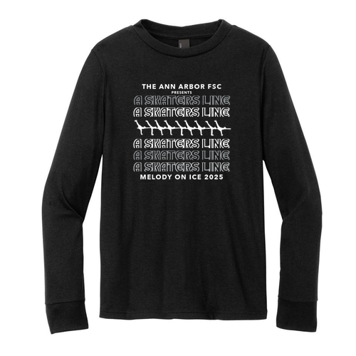 Youth District Soft Fitted Perfect Tri Long Sleeve Tee -- Black
