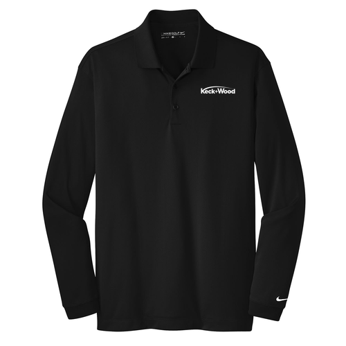 Men's/Unisex Nike Golf Long Sleeve Dri Fit Stretch Tech Polo -- Black