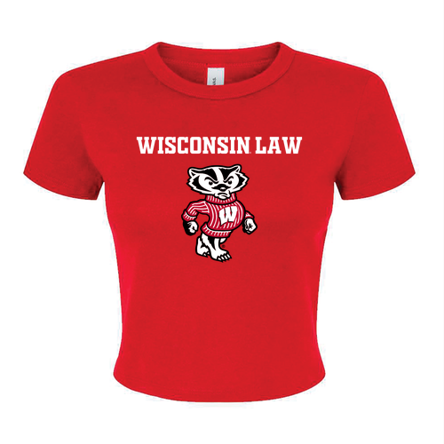 Bella+Canvas Women's Micro Rib Baby Tee -- Solid Red Blend