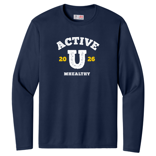 Unisex Performance Longsleeve T-Shirt -- Navy