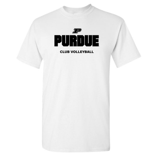 Purdue Club Volleyball White T-Shirt