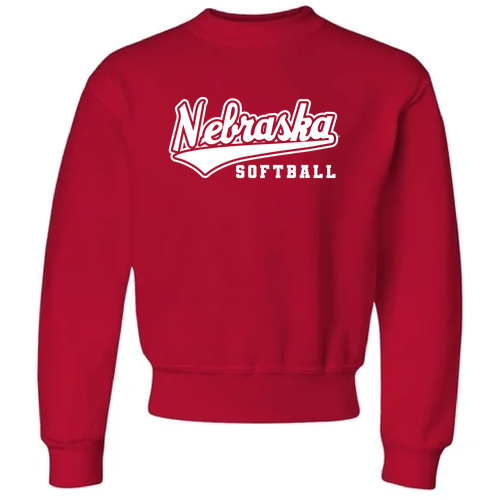 Softball Script Youth Crewneck Sweatshirt