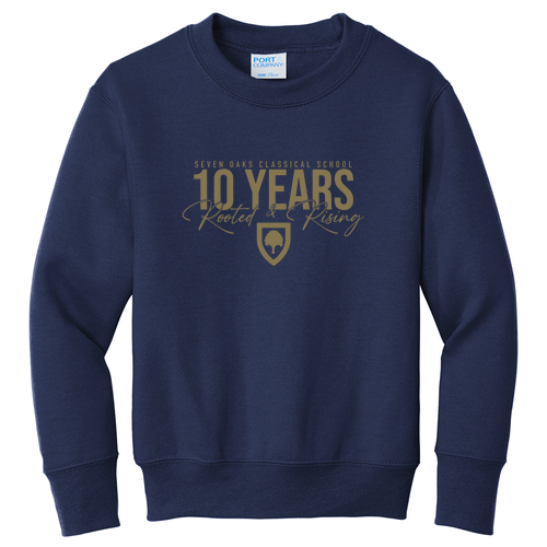 Port and Company Youth Crewneck Sweatshirt -- Navy