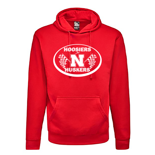 J America Unisex BTB Fleece Hooded Sweatshirt -- Red