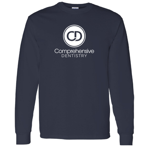 Gildan Heavy Cotton Longsleeve Basic T-Shirt -- Navy