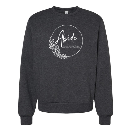 Bella+Canvas Sponge Fleece Classic Crewneck Sweatshirt -- Dark Grey Heather