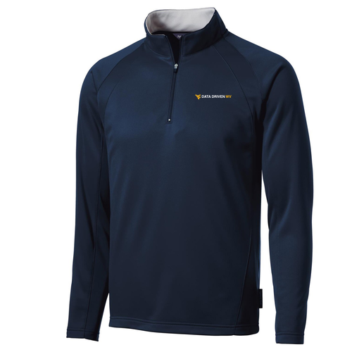 Sport Tek Sportwick Fleece Quarter Zip Pullover -- Navy / Silver