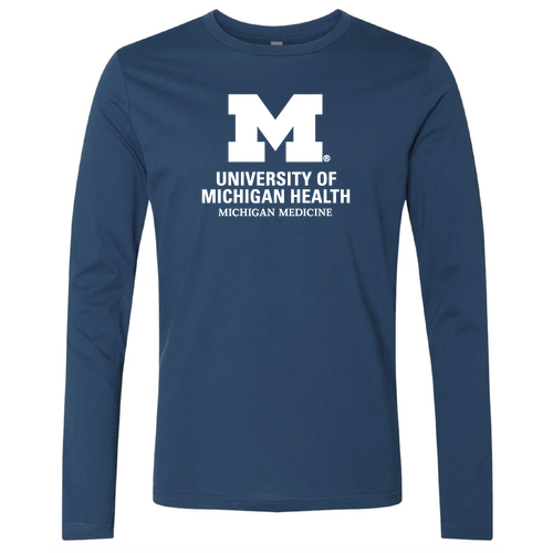 Mens/Unisex Next Level Apparel Soft Fitted Long Sleeve Crew -- Cool Blue