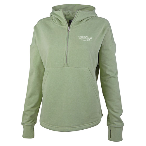 Charles River Women's Willow Scallop Hem Hoodie -- Sage