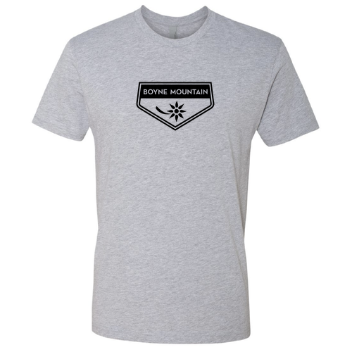 Boyne Mountain Logo 1 Black Ink -- Short sleeve Heather Grey