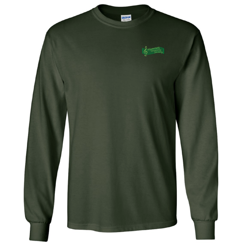 Mens/Unisex Gildan Ultra Cotton Longsleeve Basic T-Shirt -- Forest Green