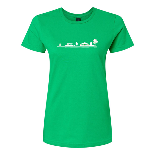 Slim Point Holiday -- Gildan Ladies Fashion Fit T-Shirt -- Irish Green