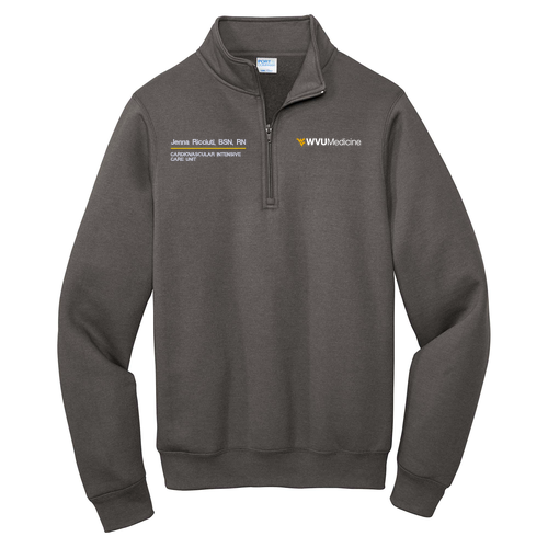 Port and Company Core Fleece Quarter-Zip Pullover Sweatshirt -- Charcoal