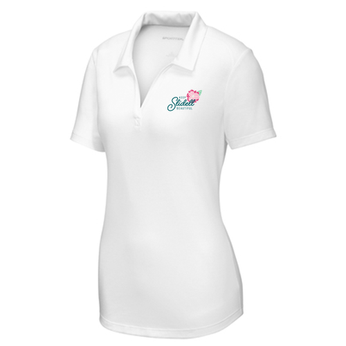 Sport-Tek Ladies PosiCharge Tri-Blend Wicking Polo -- White Triad Solid