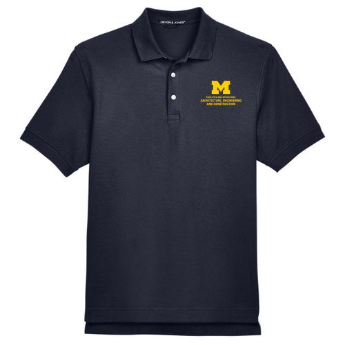 Mens/Unisex Devon and Jones Pique Polo -- Navy, $46