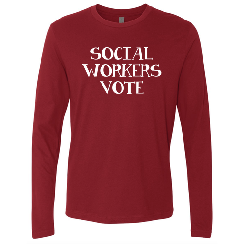 Next Level Apparel Premium Fitted Long Sleeve Crew -- Cardinal