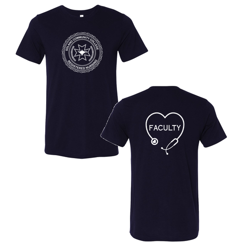 Faculty Bella Canvas Triblend Short Sleeve T-Shirt -- Navy Solid Triblend