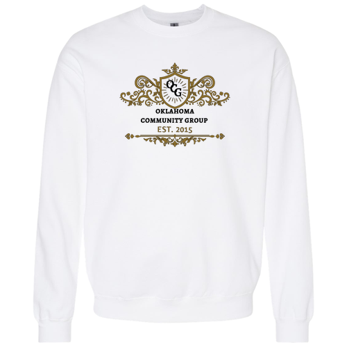 Unisex Adult Softstyle Fleece Crew Sweatshirt -- White