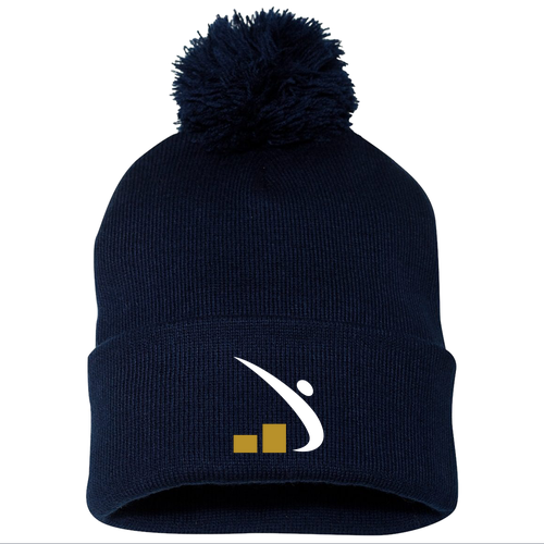 Sportsman Pom Pom Knit Hat -- Navy