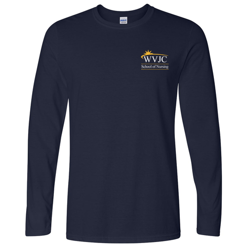 Gildan Softstyle Longsleeve T Shirt -- Navy