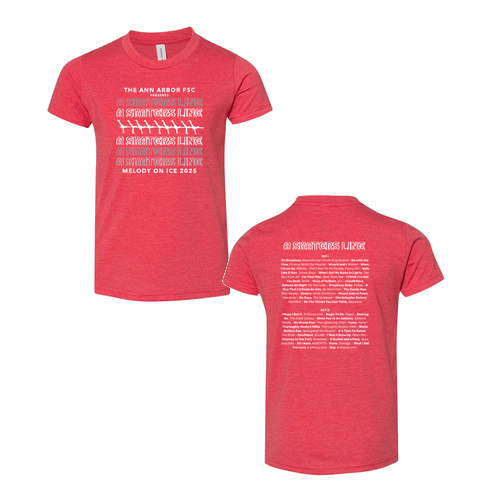 Youth Bella Canvas Soft Fitted Heather CVC Short Sleeve Tee -- Heather Red