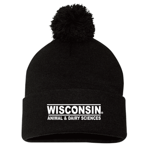 Sportsman Pom Pom Knit Hat -- Black