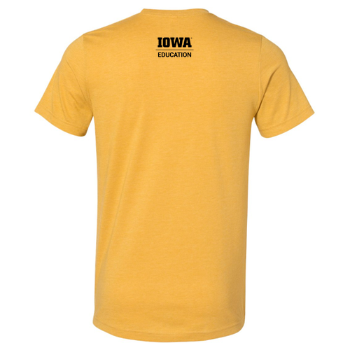 Hawkeye Teachers Bella Canvas Unisex Heather CVC T-Shirt -- Heather Mustard