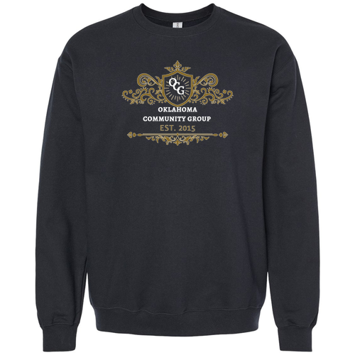 Gildan Adult Softstyle Fleece Crew Sweatshirt -- Black
