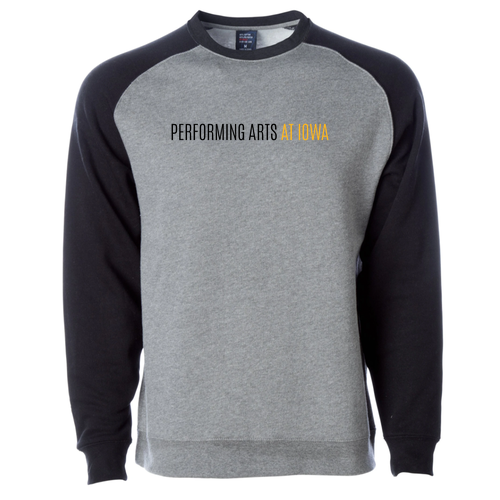 Independent Trading Unisex Special Blend Raglan Crewneck -- Nickel Heather / Black