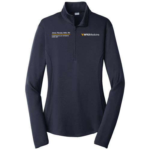 Embroidered Sport-Tek Ladies PosiCharge Competitor Quarter Zip Pullover -- True Navy