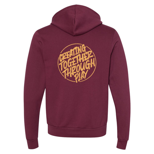 Snow Design -- Maroon -- Hoodie