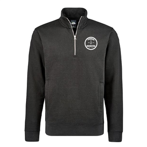J America BTB Fleece 1/4 zip Sweatshirt -- Black