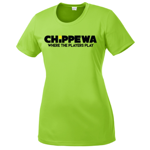 LADIES Sport Tek Wicking Competitor Tee -- Lime Shock