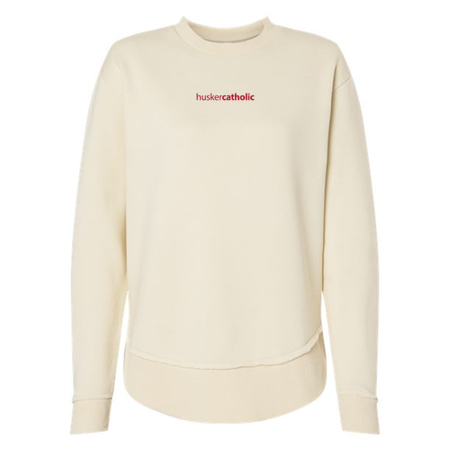 LAT Women's Weekend Fleece Crewneck Sweatshirt -- Natural