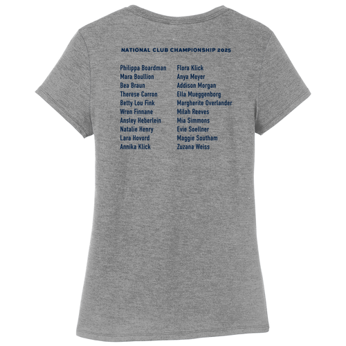 Ladies District Soft Perfect Tri Tee -- Grey Frost, U14