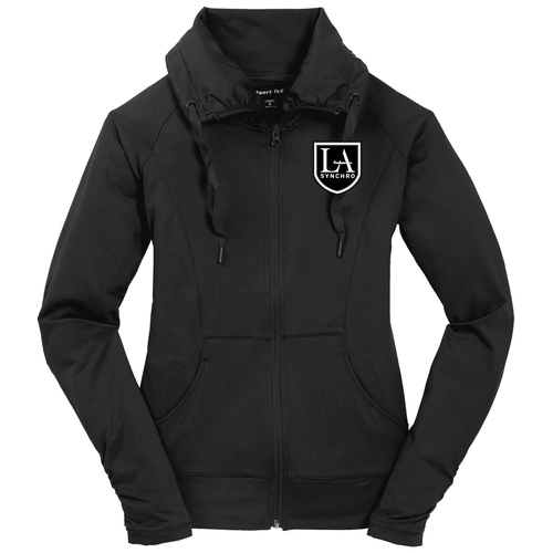 Sport Tek Ladies Sport Wick Stretch Full Zip Jacket -- Black