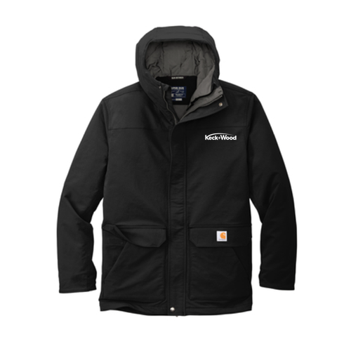 Men's/Unisex Carhartt Super Dux Insulated Hooded Coat -- Black
