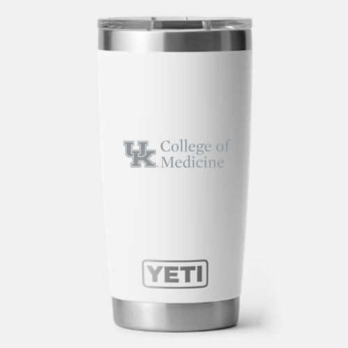 UKCOM Laser Engraved YETI 20 oz Rambler Tumbler -- White