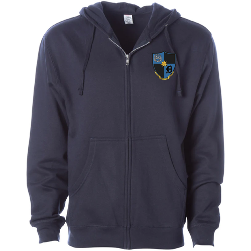 Crest -- Midweight Full-Zip Hooded Sweatshirt -- Navy