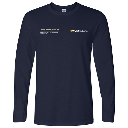 Gildan Softstyle Longsleeve T Shirt -- Navy